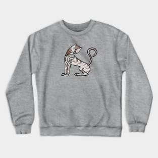 Wild Cat with Curious Gaze Crewneck Sweatshirt